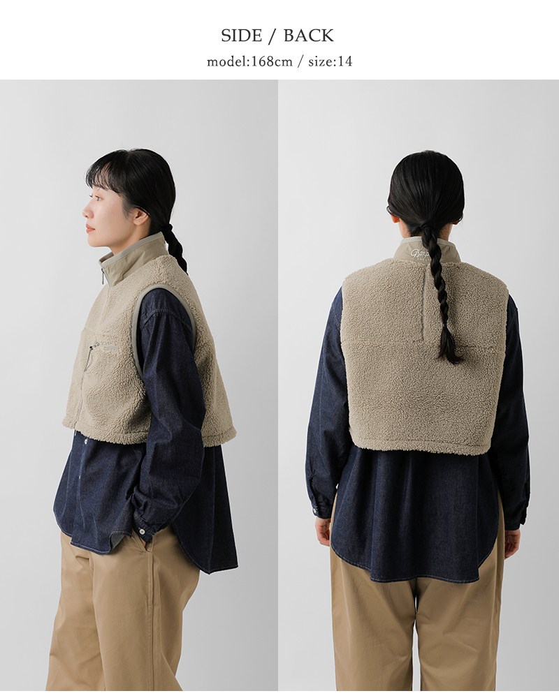 Gymphlex(ジムフレックス)コージーライトボアショートベストgy-a0568bol