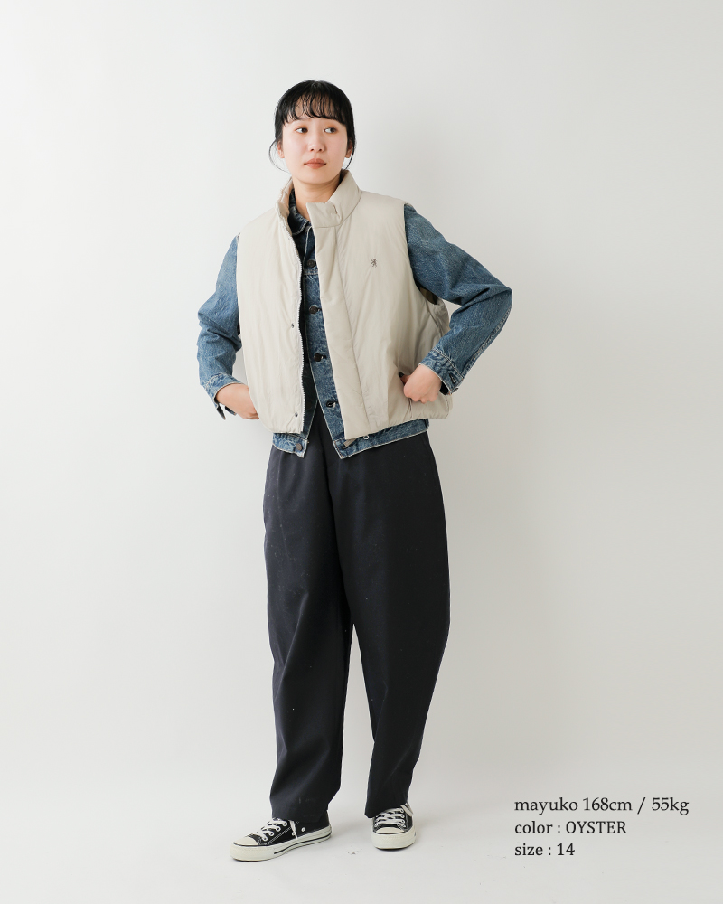 Gymphlex(ジムフレックス)ワッシャータフタ中綿ショートベストgy-a0723nwt