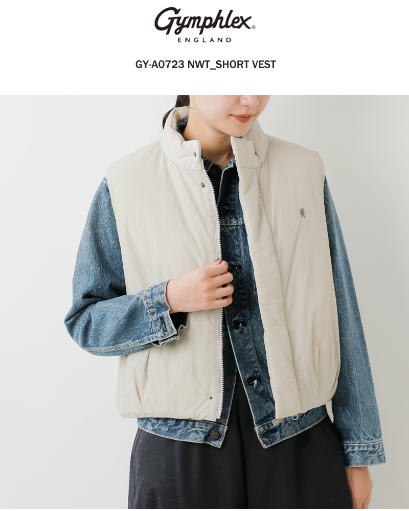 Gymphlex(ジムフレックス)ワッシャータフタ中綿ショートベストgy-a0723nwt