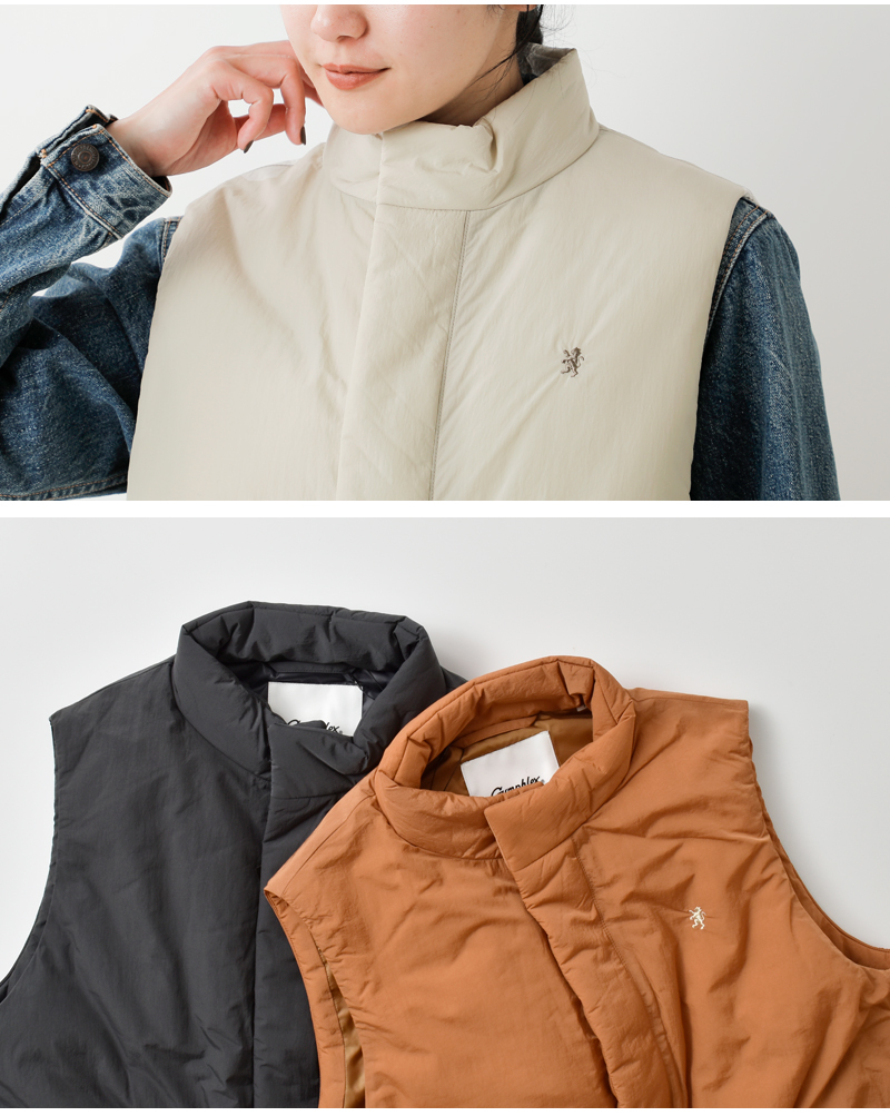 Gymphlex(ジムフレックス)ワッシャータフタ中綿ショートベストgy-a0723nwt