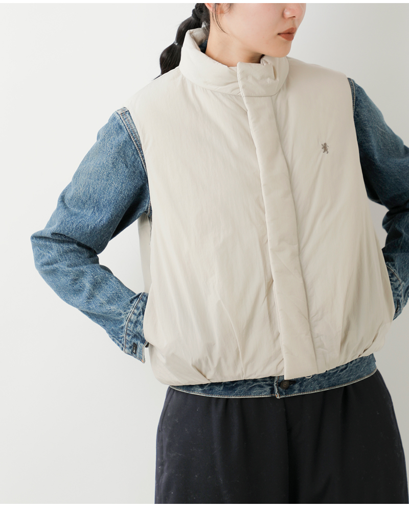 Gymphlex(ジムフレックス)ワッシャータフタ中綿ショートベストgy-a0723nwt