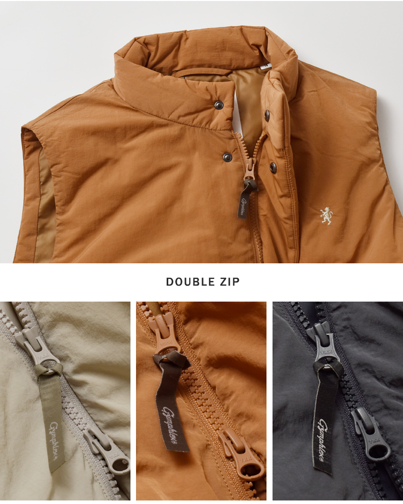 Gymphlex(ジムフレックス)ワッシャータフタ中綿ショートベストgy-a0723nwt