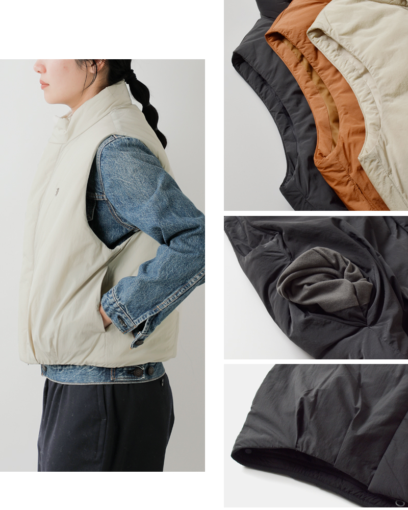 Gymphlex(ジムフレックス)ワッシャータフタ中綿ショートベストgy-a0723nwt