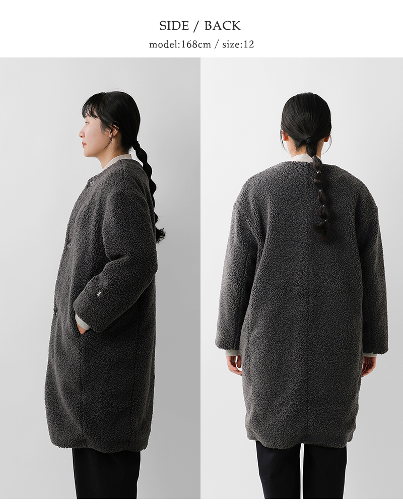 Gymphlex(ジムフレックス)コージーライトボアカラーレスコートgy-a0729bol