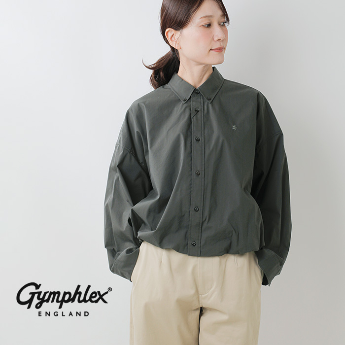 Gymphlexコットンタイプライター レギュラーカラー 長袖 シャツ ”SHORT B.D. SHIRT L/S” gy-b0310tto