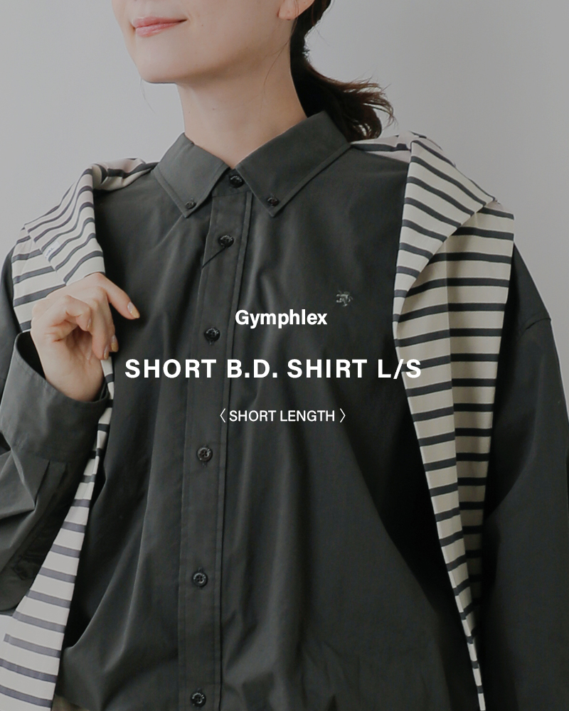 Gymphlexコットンタイプライター レギュラーカラー 長袖 シャツ ”SHORT B.D. SHIRT L/S” gy-b0310tto