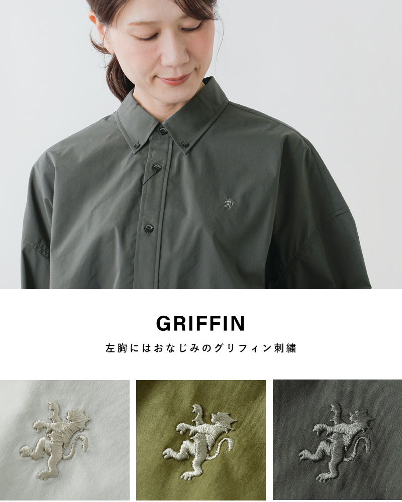 Gymphlexコットンタイプライター レギュラーカラー 長袖 シャツ ”SHORT B.D. SHIRT L/S” gy-b0310tto