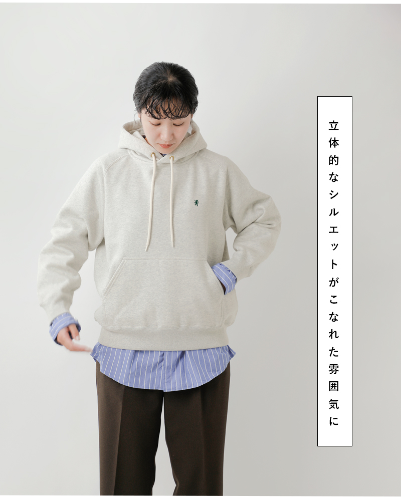 GymphlexAIR LIGHT FLEECY スウィングスリーブ フーデッド プルオーバー gy-c0293tcf