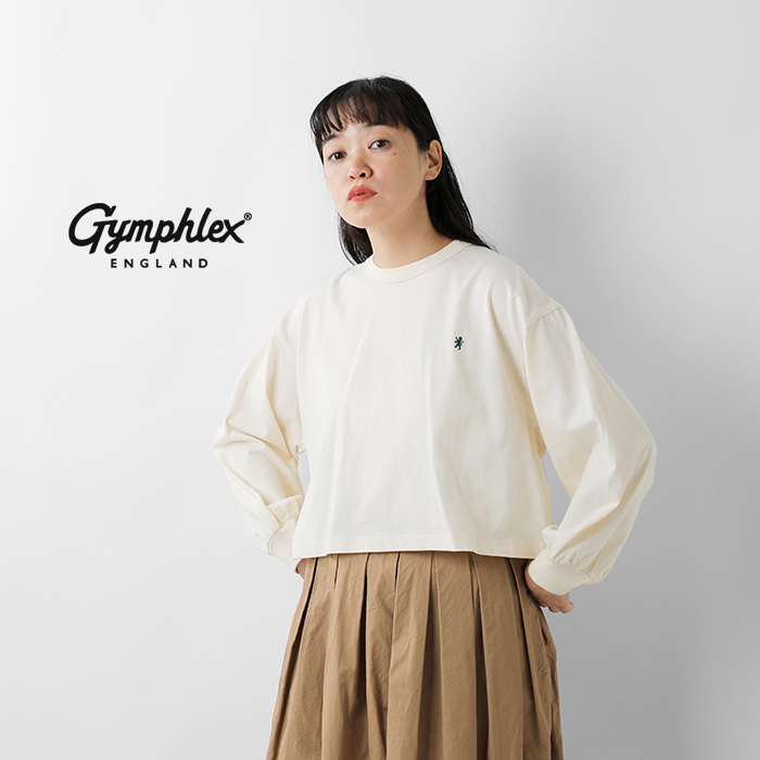 Gymphlex ジムフレックス コットン天竺 パフスリーブ クルー