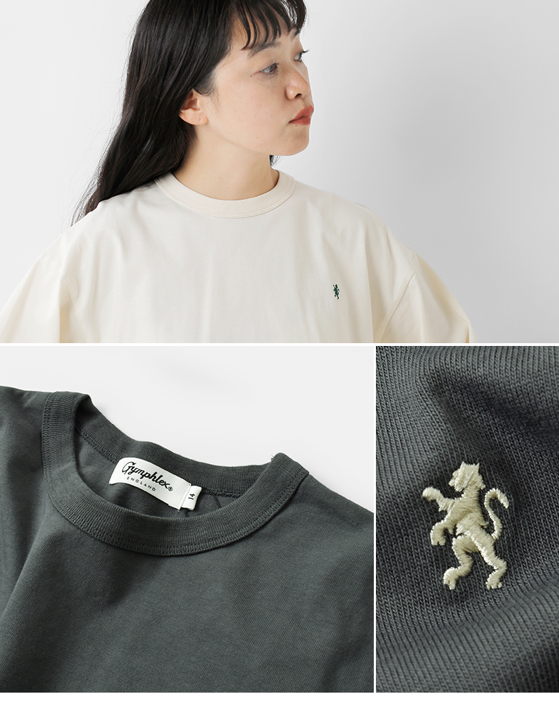 Gymphlex(ジムフレックス)コットン天竺パフスリーブクルーネックプルオーバーgy-c0481cpj