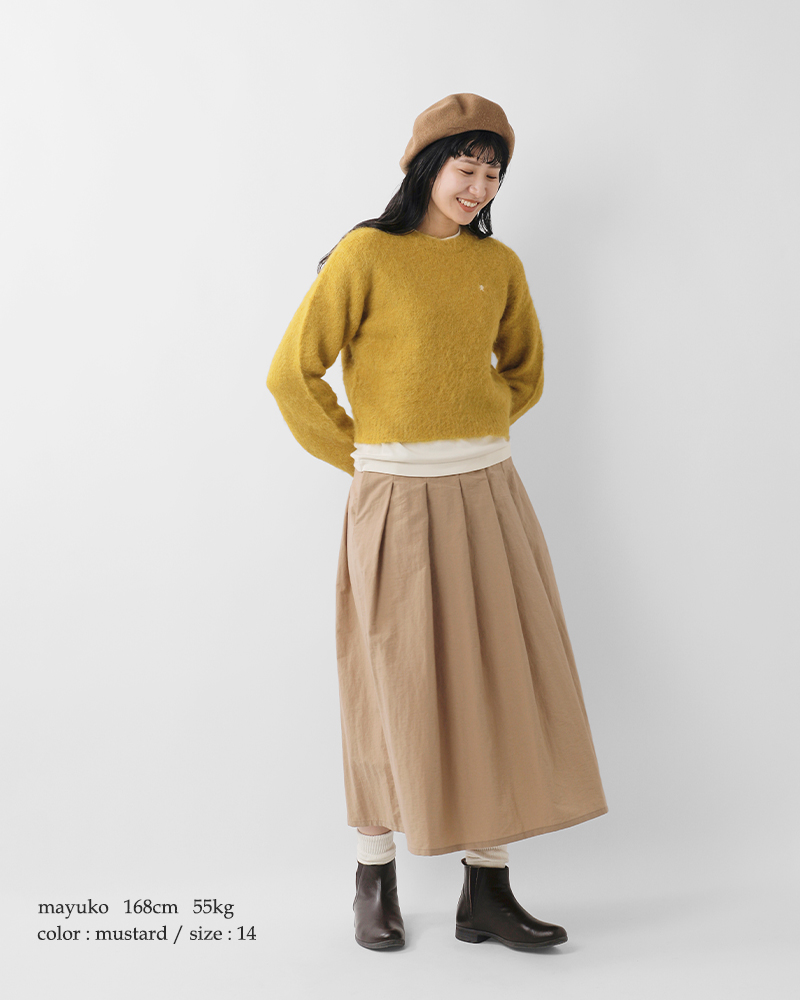 Gymphlex(ジムフレックス)アルパカシャギーニットクルーネックプルオーバーgy-d0096sgk