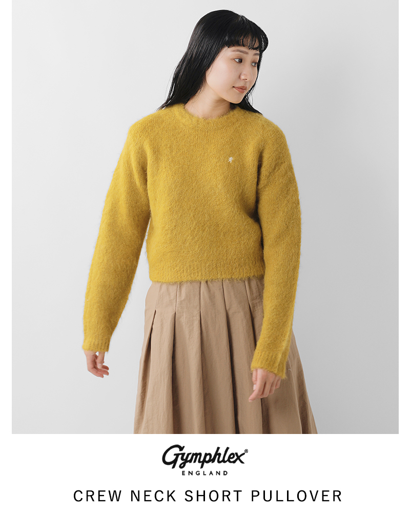 Gymphlex(ジムフレックス)アルパカシャギーニットクルーネックプルオーバーgy-d0096sgk