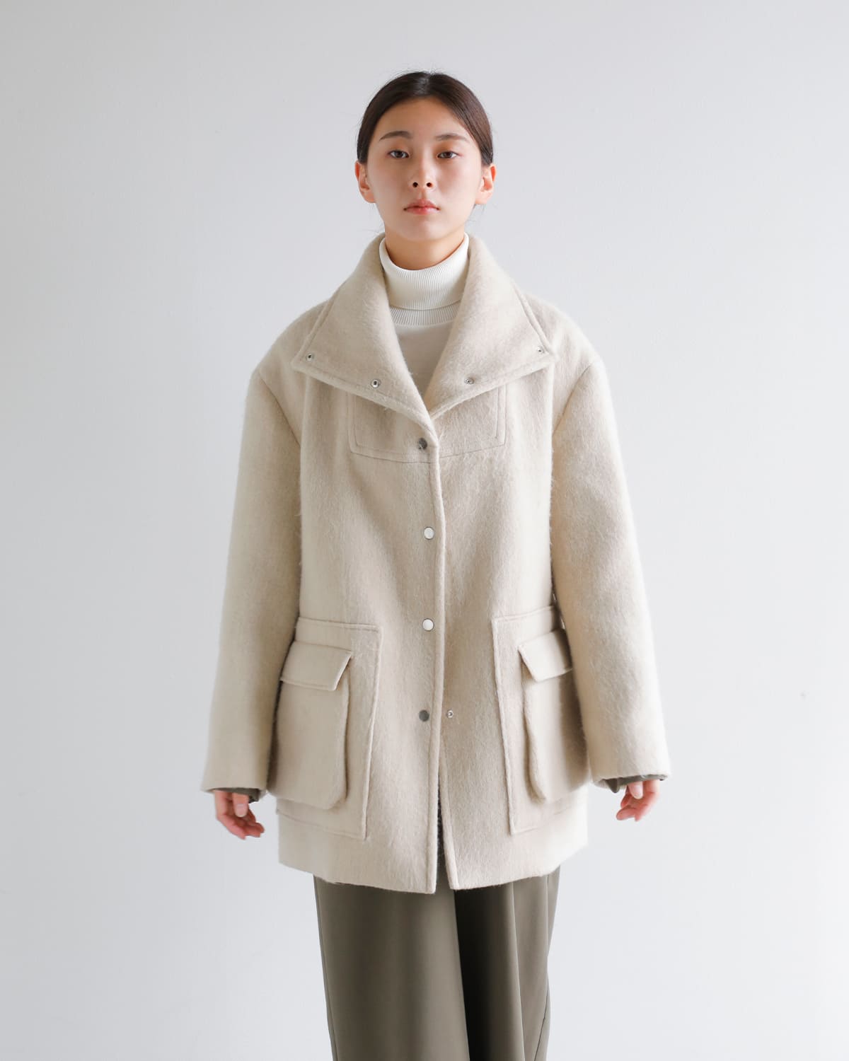 Hella ヘラ ウール混 シャギー コート “WOOL SHAGGY COAT” h253