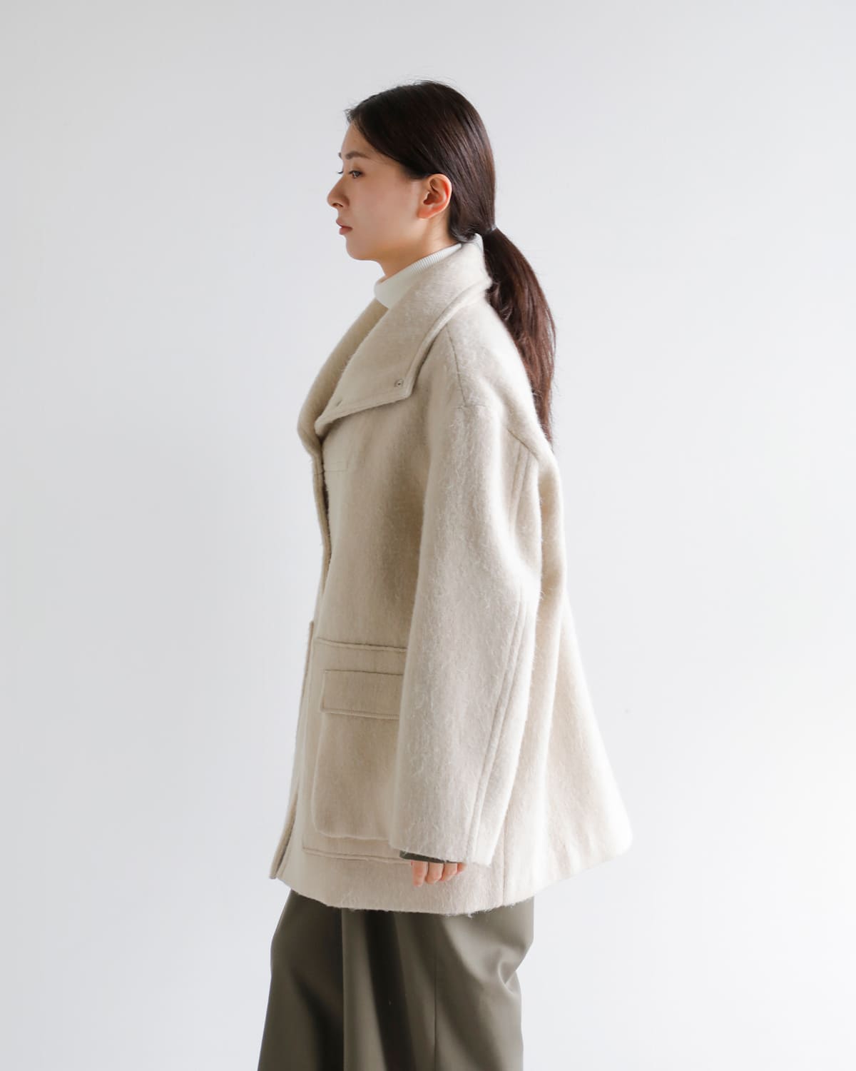 Hella ヘラ ウール混 シャギー コート “WOOL SHAGGY COAT” h253