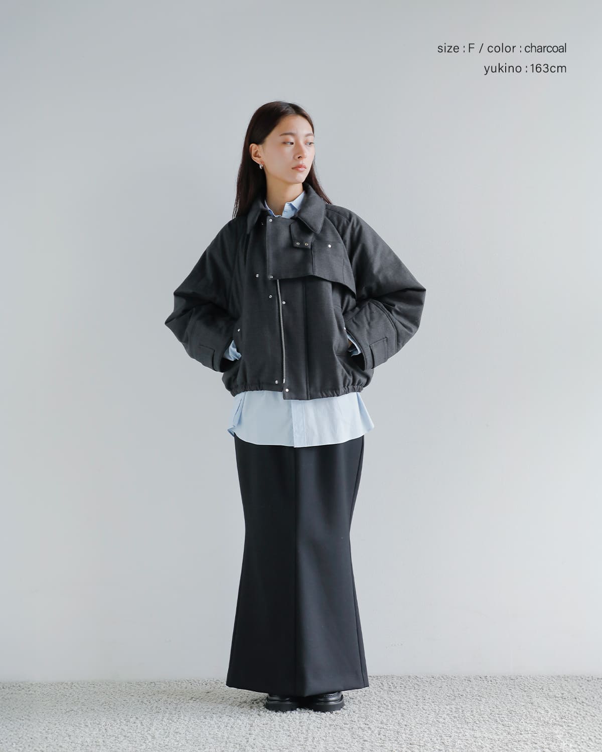 Hella(ヘラ)ウール混ガンフラップブルゾン “GUN FLAP BLOUSON” h253-04