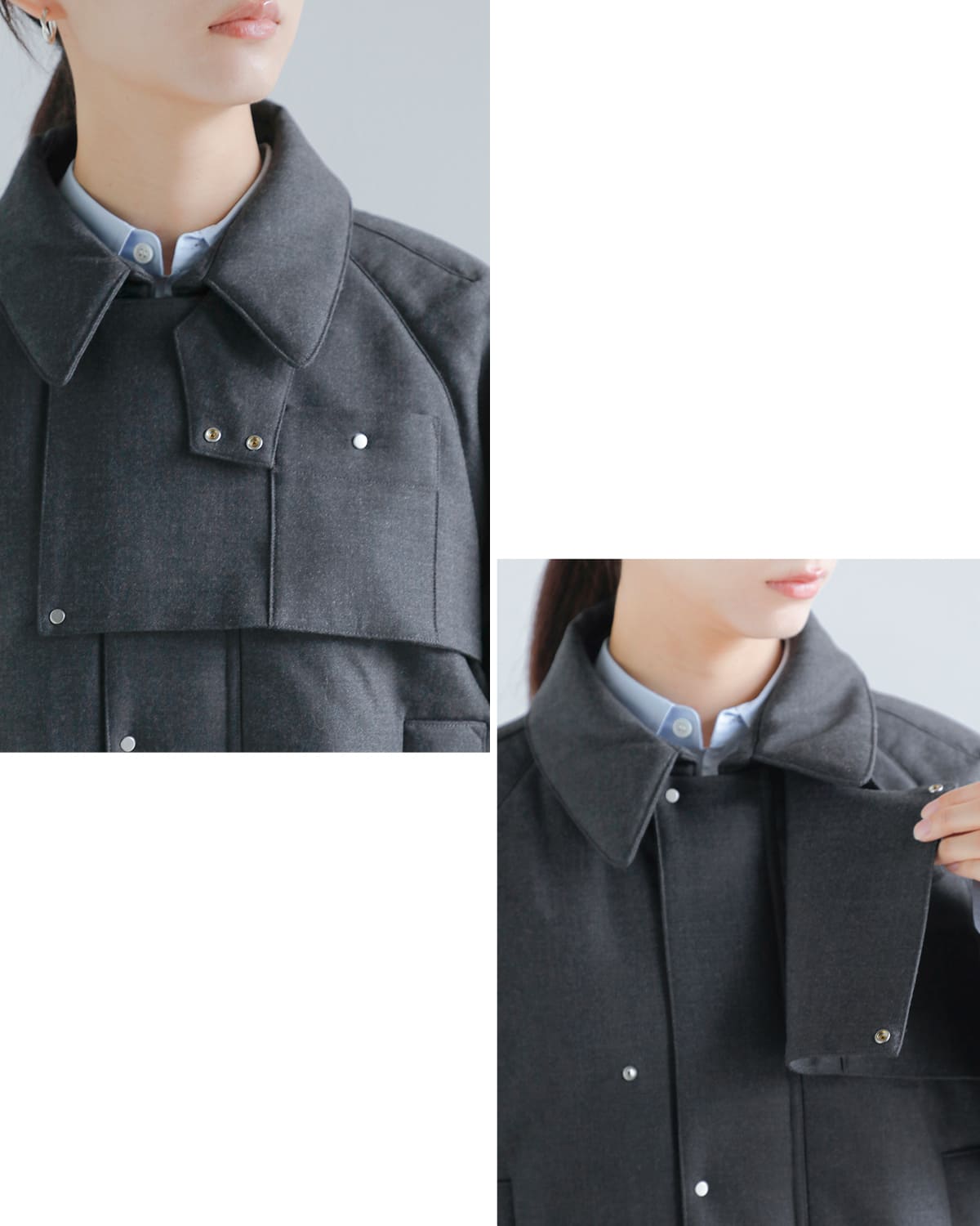 Hella(ヘラ)ウール混ガンフラップブルゾン “GUN FLAP BLOUSON” h253-04