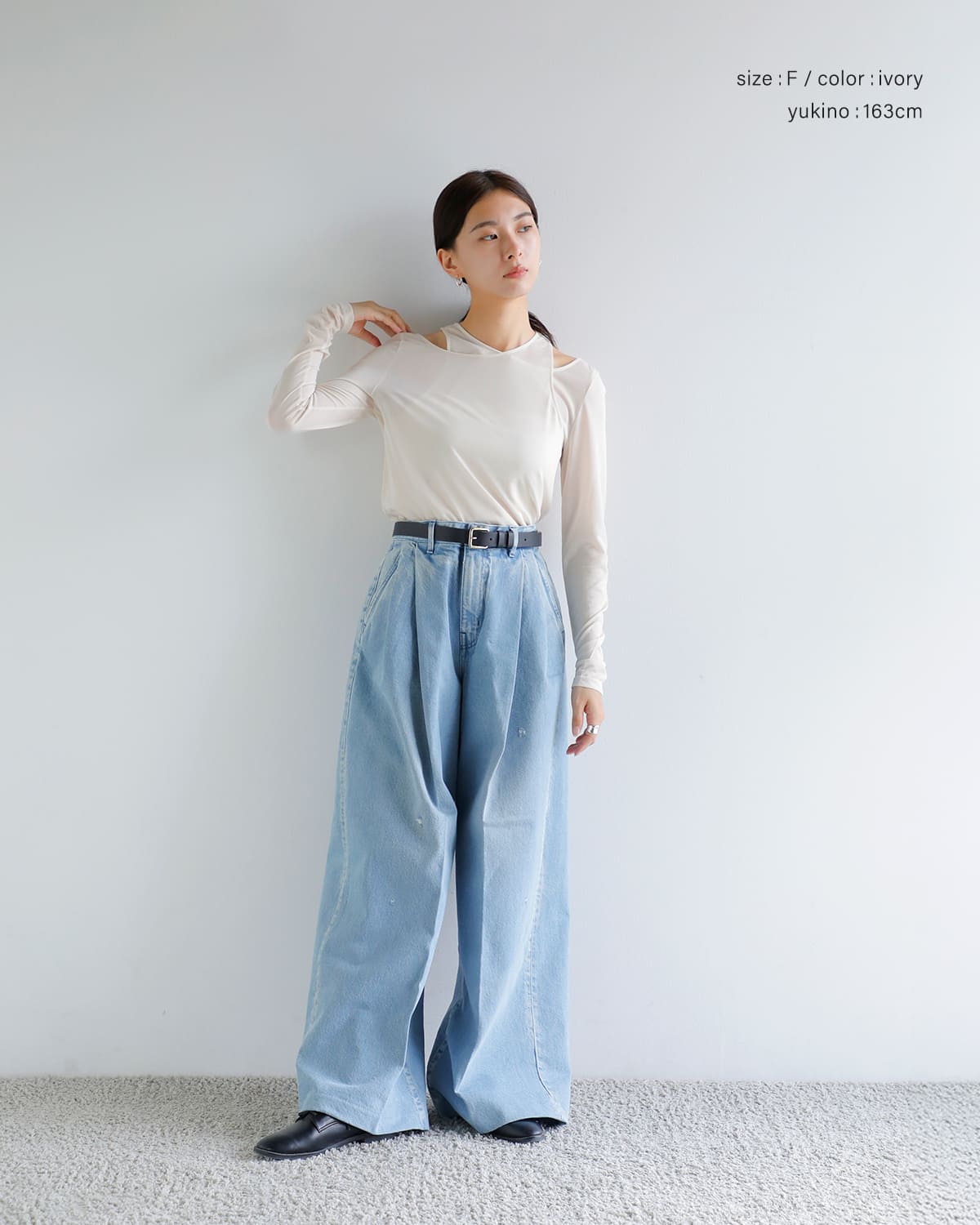 Hella(ヘラ)レイヤードシアートップス “LAYERED SHEER TOPS” h253-11