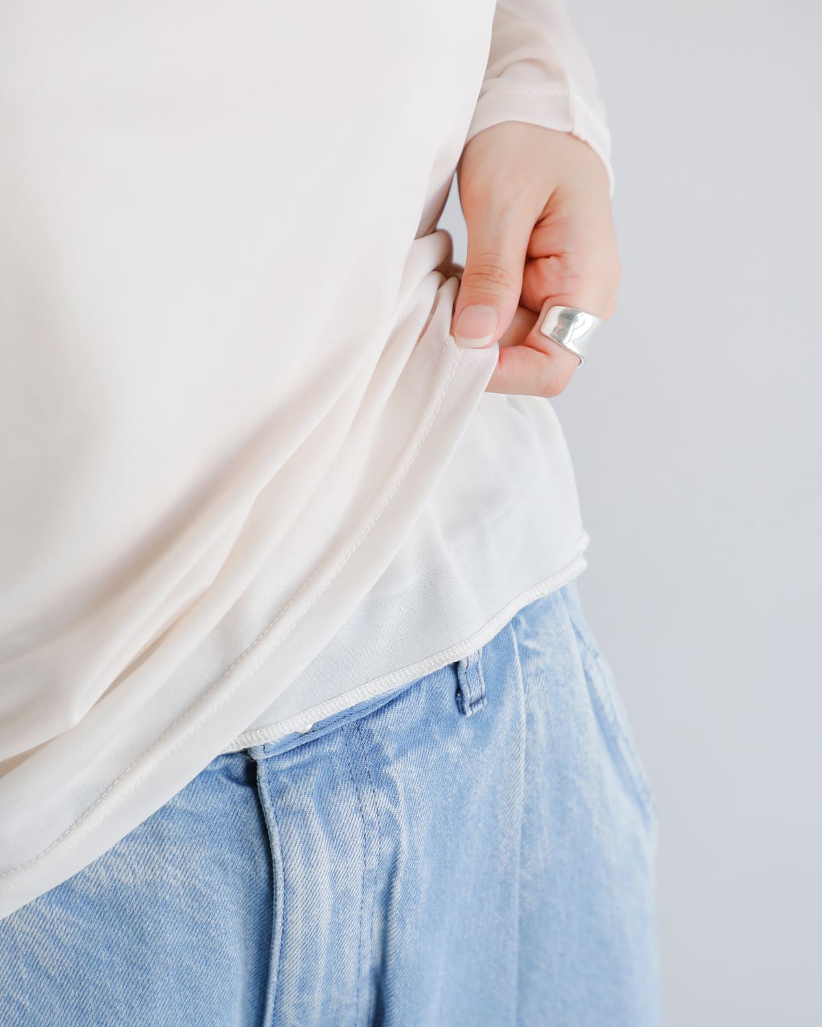 Hella(ヘラ)レイヤードシアートップス “LAYERED SHEER TOPS” h253-11