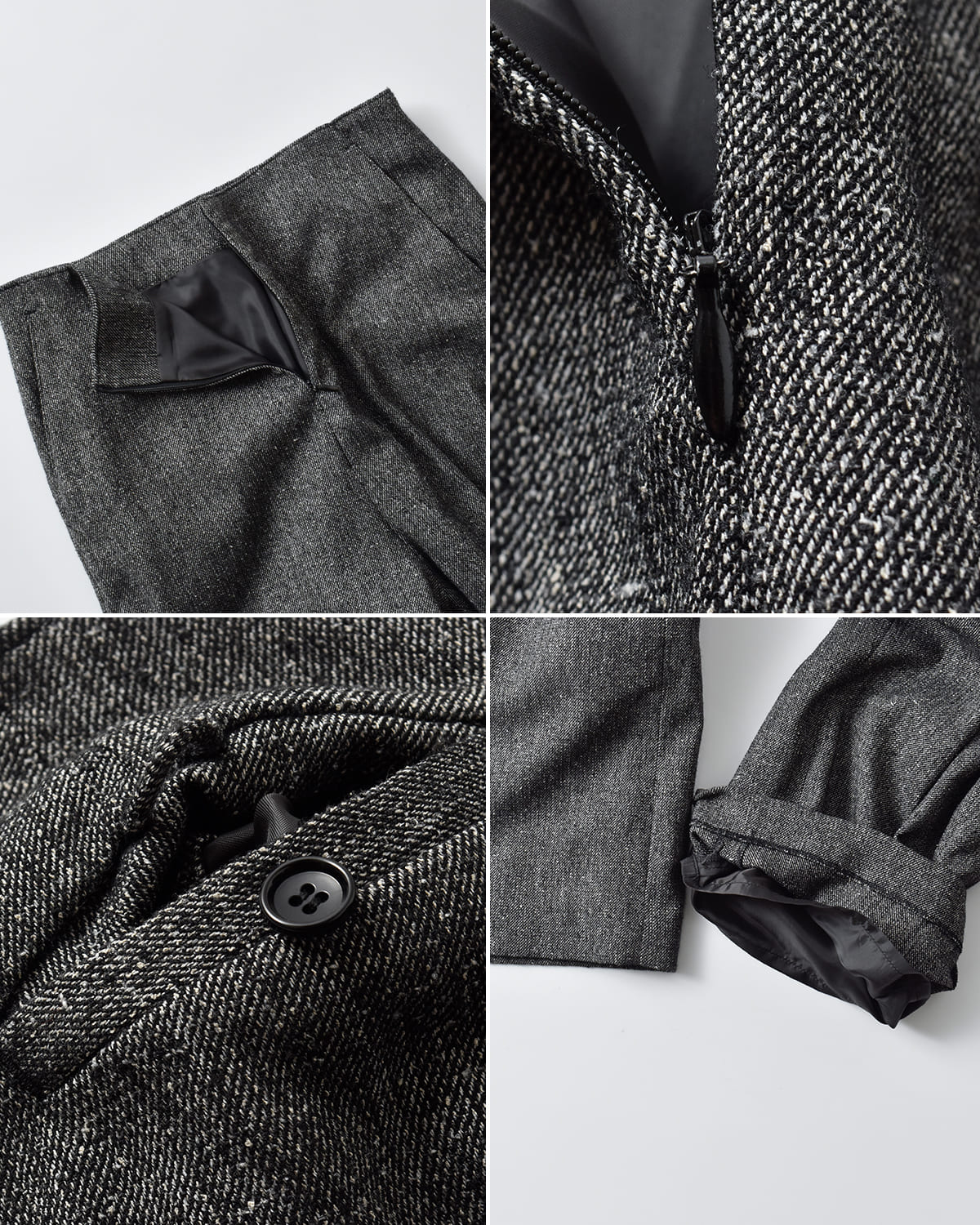 Hella(ヘラ)シルクネップツイードコクーンパンツ “SILK NEP COCOON PANTS” h253-31