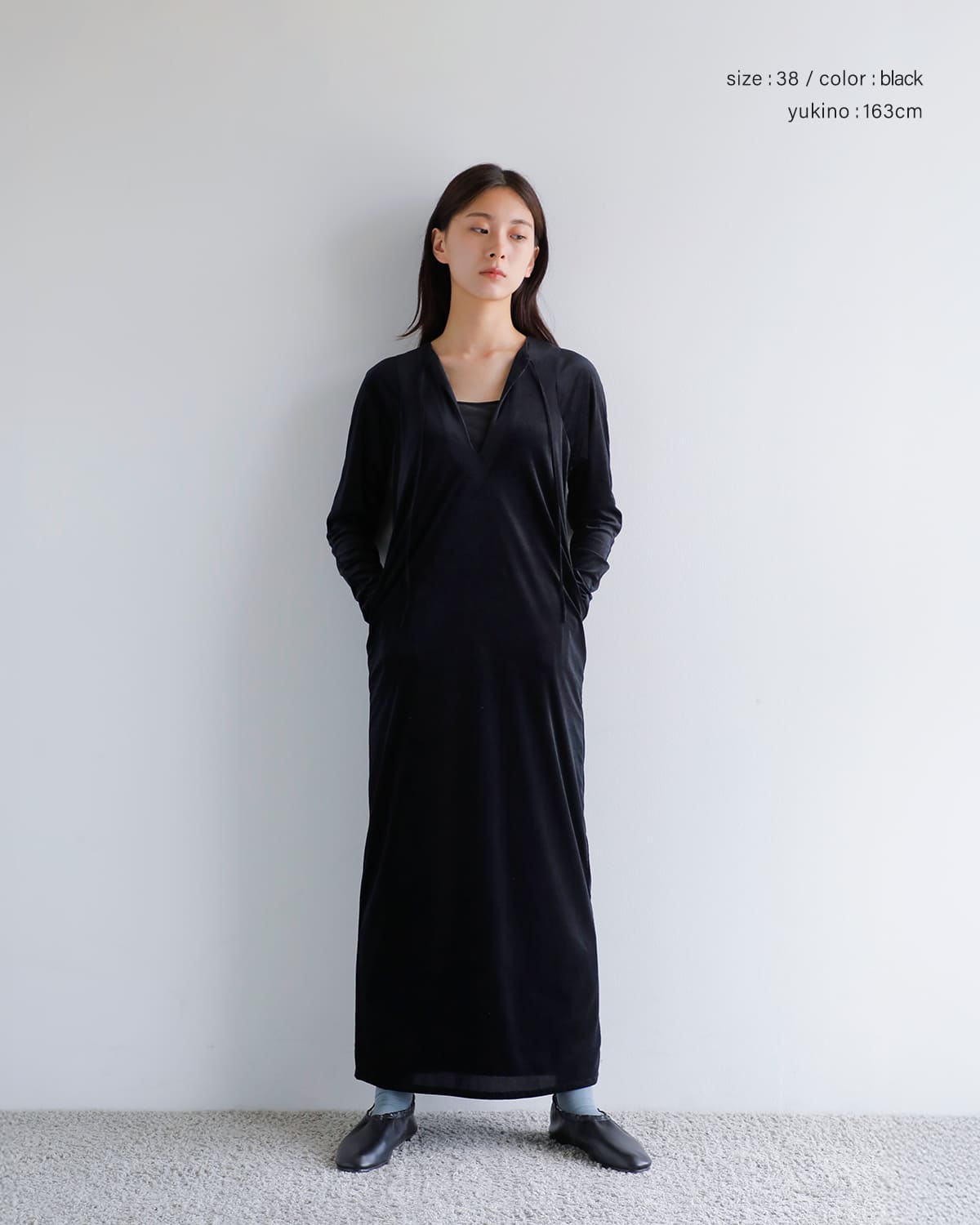 【VIP価格】BALENCIAGA ベルベット ロングドレス ベルベットキャミソールロングドレス/山崎みどり - カラードレス
