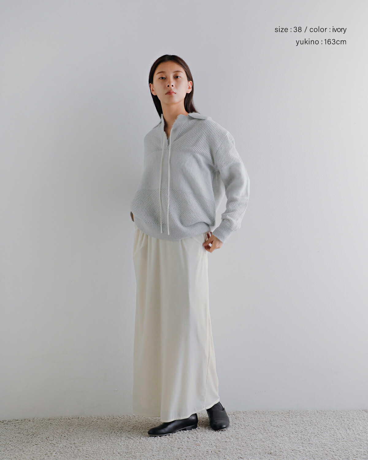 Hella(ヘラ)シアーベロアロングドレス “SHEER VELOUR DRESS” h253-42