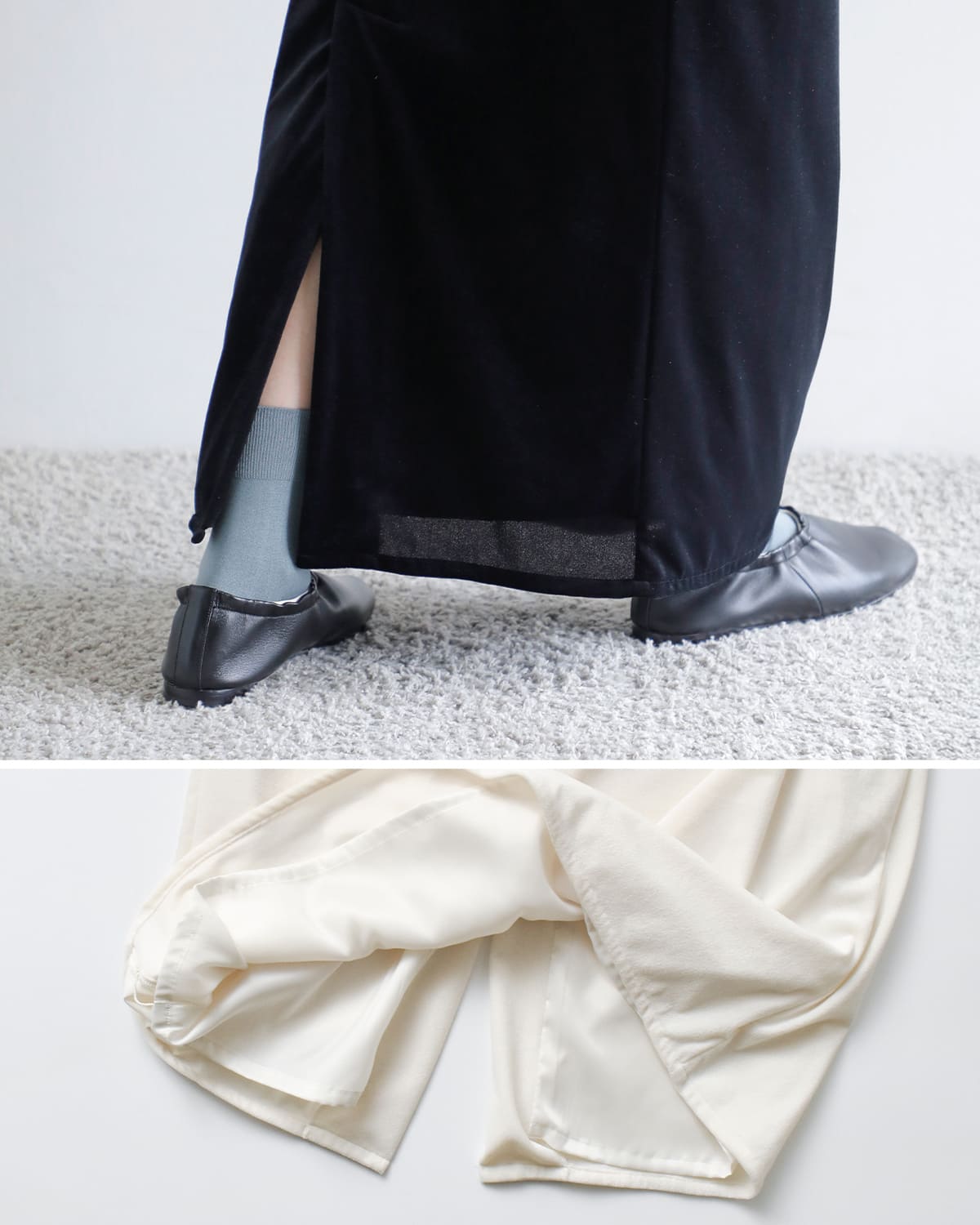 Hella(ヘラ)シアーベロアロングドレス “SHEER VELOUR DRESS” h253-42