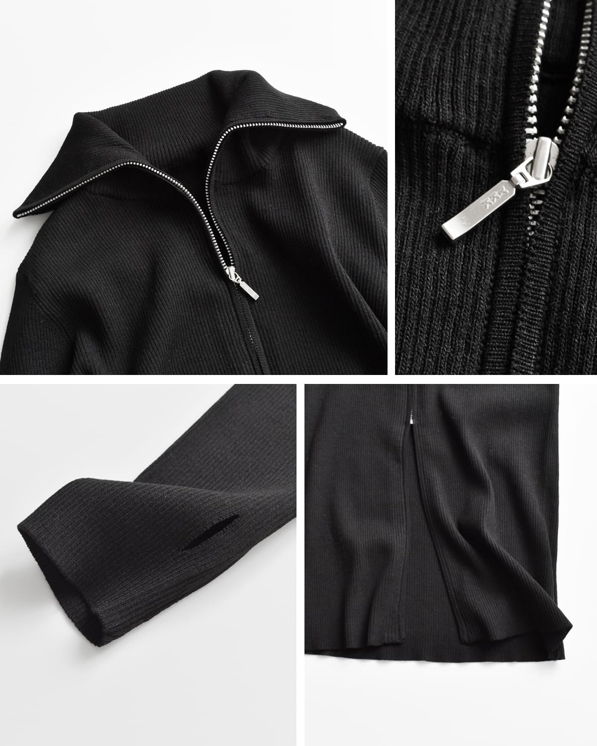 Hella(ヘラ)ジップアップリブニットプルオーバー “ZIP UP RIB KNIT” h253-95