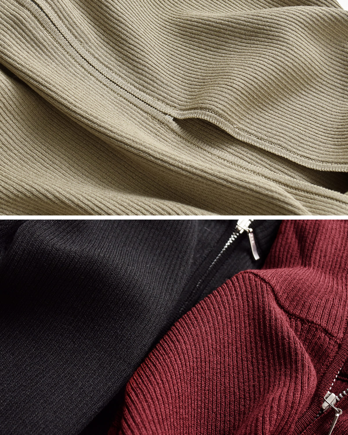 Hella(ヘラ)ジップアップリブニットプルオーバー “ZIP UP RIB KNIT” h253-95