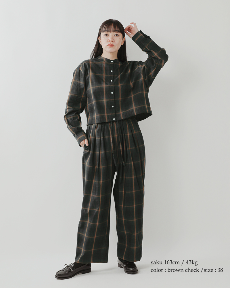 nicholson&nicholson(ニコルソンアンドニコルソン)ウォッシュドコットンイージーハカマパンツhakama-w