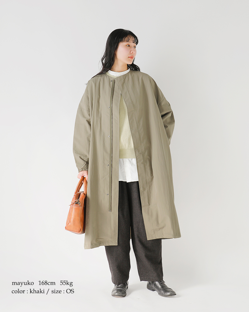 Honnete(オネット)タックスリーブオーバーフィットコートho-25aw-co23