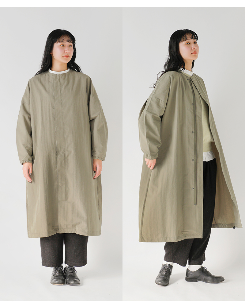 Honnete(オネット)タックスリーブオーバーフィットコートho-25aw-co23