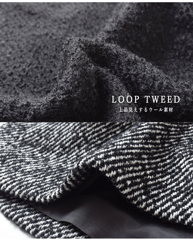 Honnete(オネット)ウールショールカラーコートho-25aw-co3