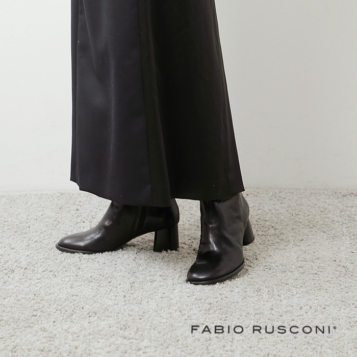 FABIO RUSCONI(ファビオルスコーニ)ナッパレザージップブーツi-2747