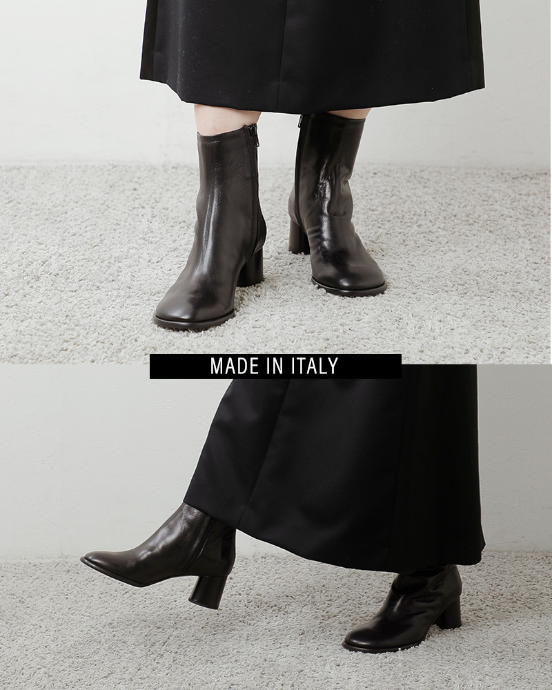 FABIO RUSCONI(ファビオルスコーニ)ナッパレザージップブーツi-2747