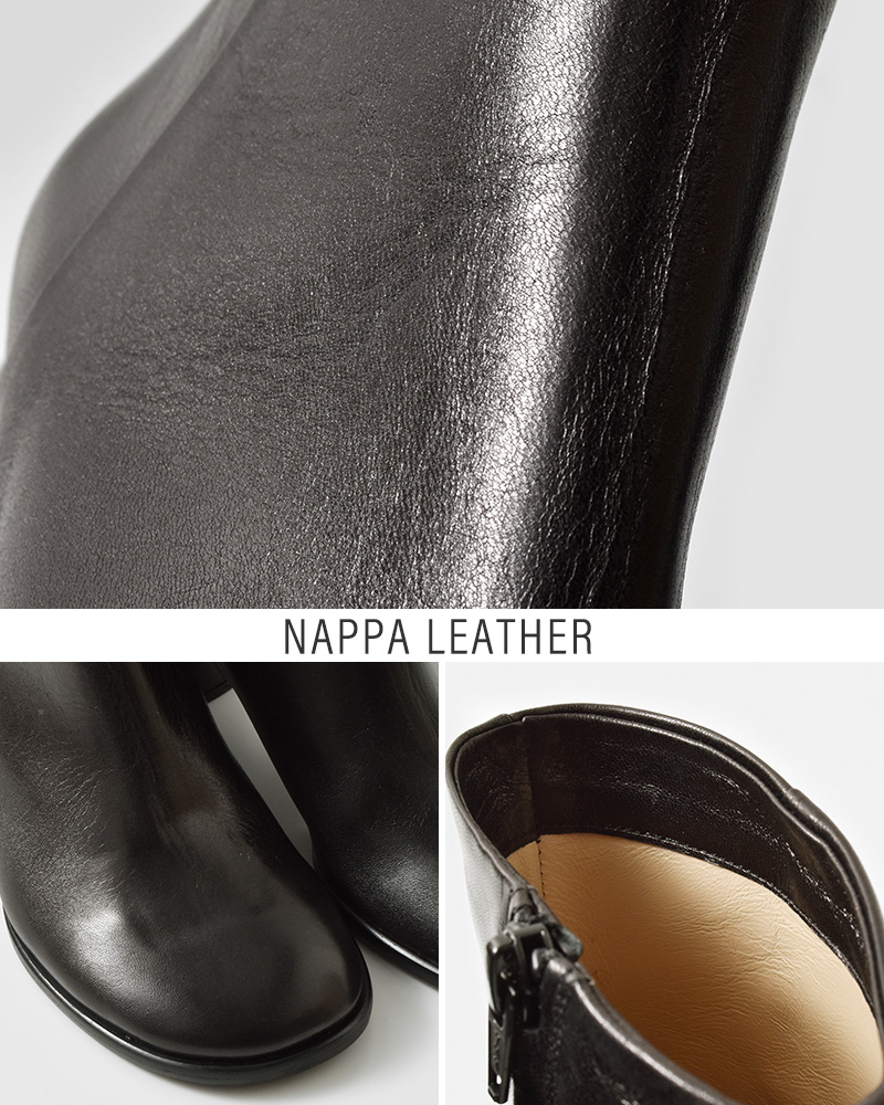 FABIO RUSCONI(ファビオルスコーニ)ナッパレザージップブーツi-2747