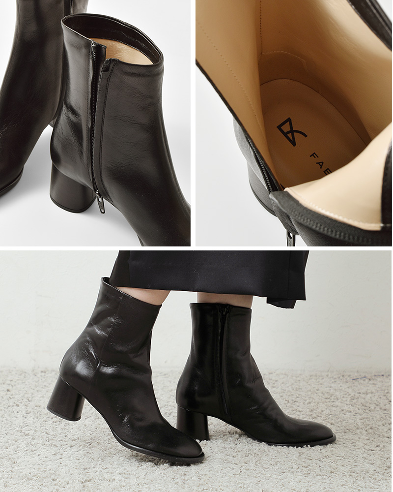 FABIO RUSCONI(ファビオルスコーニ)ナッパレザージップブーツi-2747