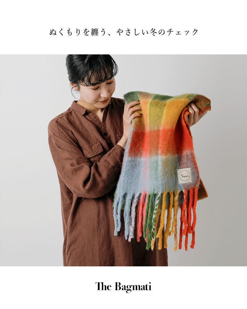 The Bagmati(バグマティ)ウールミックスチェックマフラーin-35180