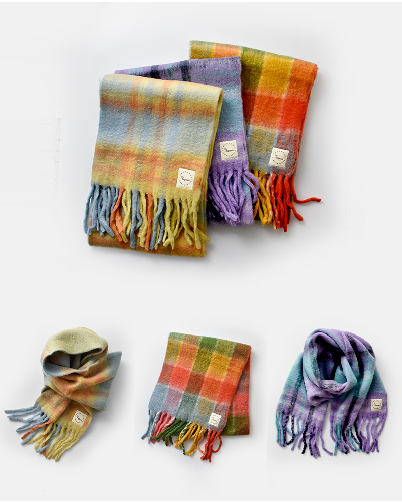 The Bagmati(バグマティ)ウールミックスチェックマフラーin-35180