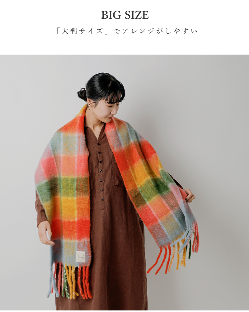 The Bagmati(バグマティ)ウールミックスチェックマフラーin-35180