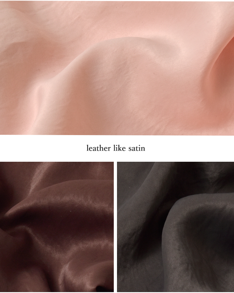 ma couleur(マ クルール)レザーライクサテンビンテージドロストタックパンツj-4642