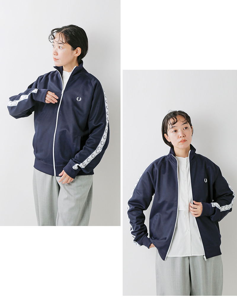 【FRED PERRY フレッドペリー】　テープトラックジャケット　Lサイズ FRED PERRY フレッドペリー ローレルリーステープ トラック
