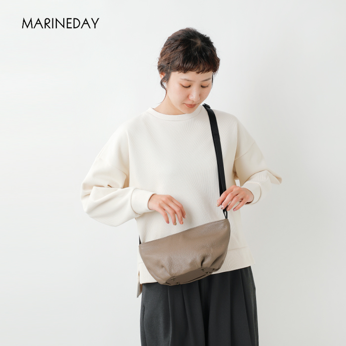 MARINE DAY マリンデイ シュリンクカウレザー ショルダーバッグ