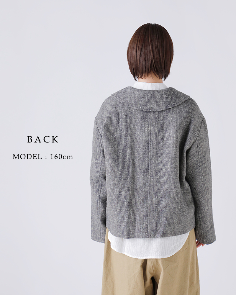 MAGALI マガリ シェットランドウールリネン フラットカラー