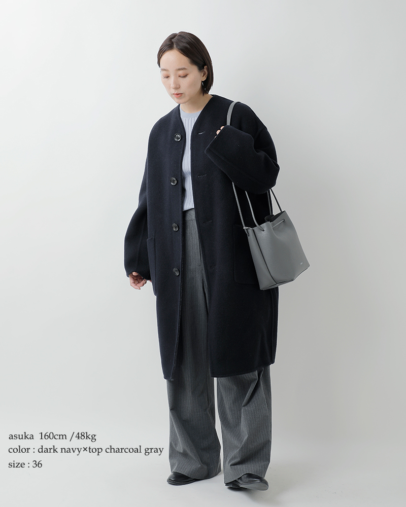 Le Glazik(ルグラジック)SUPER100sウールリバーシブルカラーレスコートjl-8982mfw-25aw