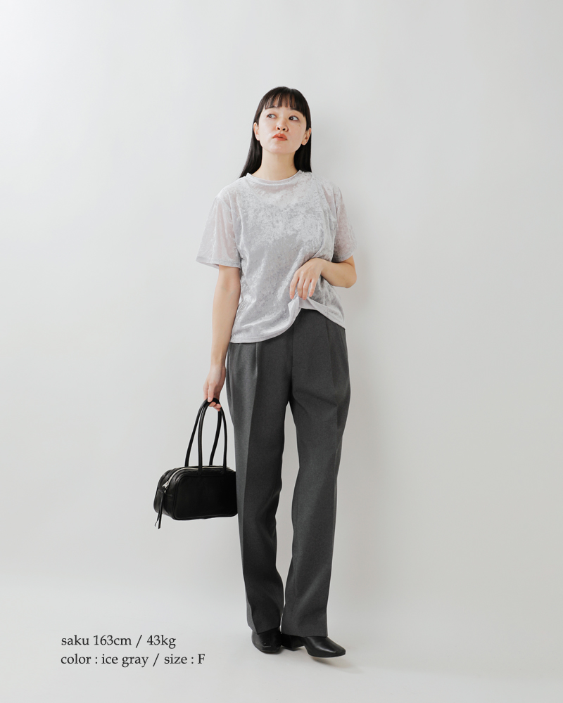 Johnbull(ジョンブル)ベロアチュールハーフスリーブTシャツjl253c01