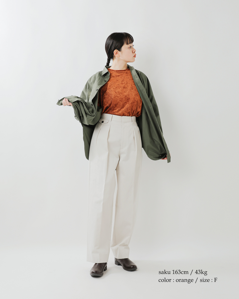 Johnbull(ジョンブル)ベロアチュールハーフスリーブTシャツjl253c01