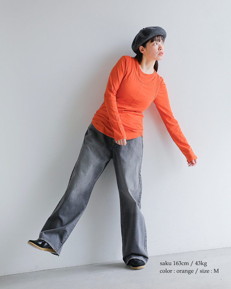 Johnbull(ジョンブル)ハイツイストコットンレイヤードカットソープルオーバーjl253c03