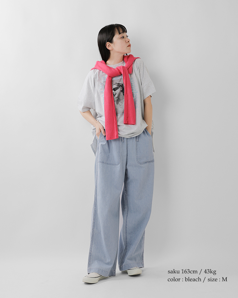 Johnbull(ジョンブル)ライトデニムイージーデッキパンツjl253p01