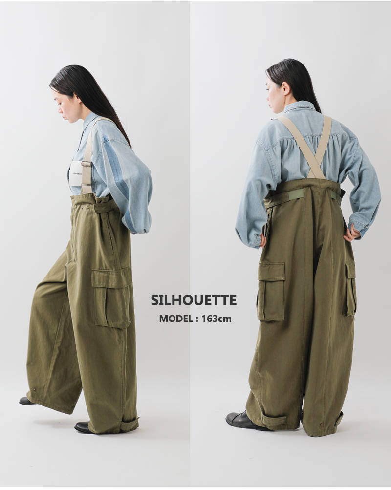 Johnbull(ジョンブル)コットンオーバーサイズMILサロペットjl253p09
