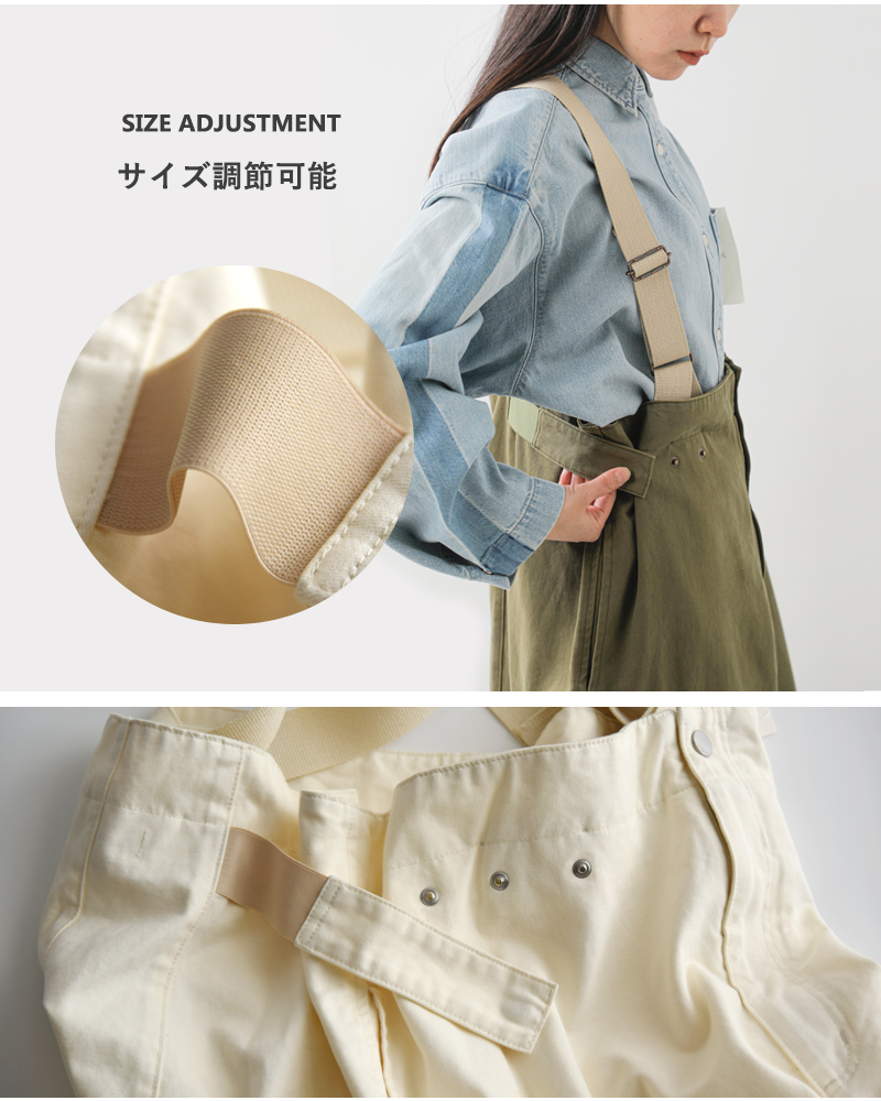 Johnbull(ジョンブル)コットンオーバーサイズMILサロペットjl253p09